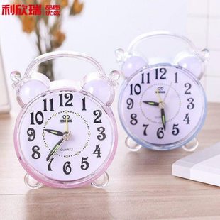 台式创意个性学生儿童钟表床头静音石英钟桌面小摆件闹钟电子时钟