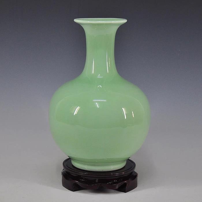 景德镇陶瓷器影青仿古花瓶摆件中式家居客厅插花博古架酒柜装饰品