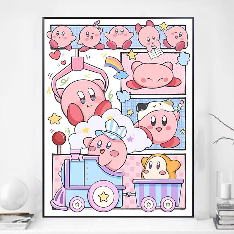 可爱卡通钻石画2024新款儿童学生手工5d点贴钻十字绣小幅卧室满钻