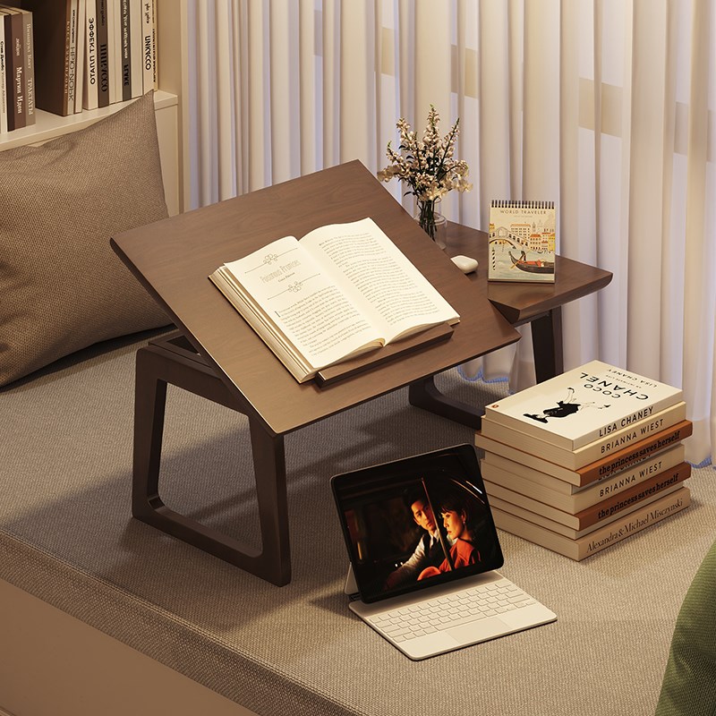 折叠飘窗小桌子实木日式榻榻米茶几阳台炕几家用U轻奢高级感茶桌