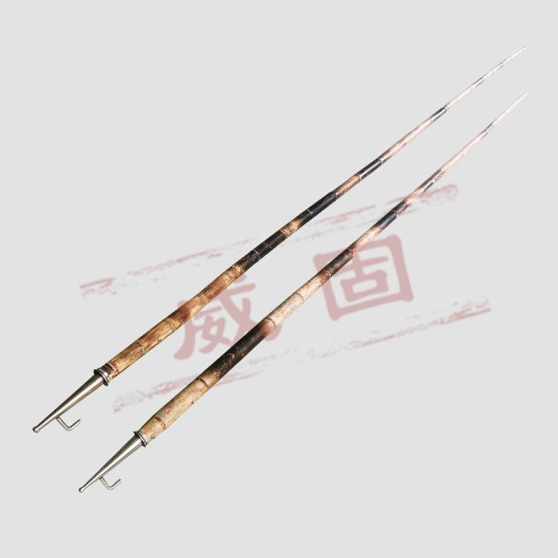 水域救援竹篙篙杆固定式撑杆竹子钩杆L救生艇筏拖钩不锈钢钩