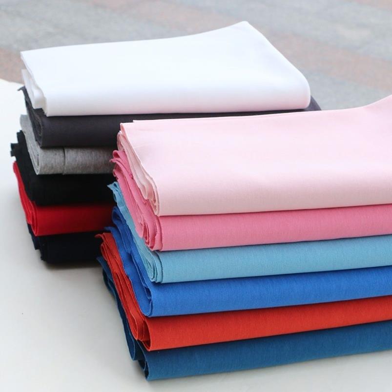 纯棉双面健康布空气层针织面料弹力拉架卫衣纯色春秋学生运动校服