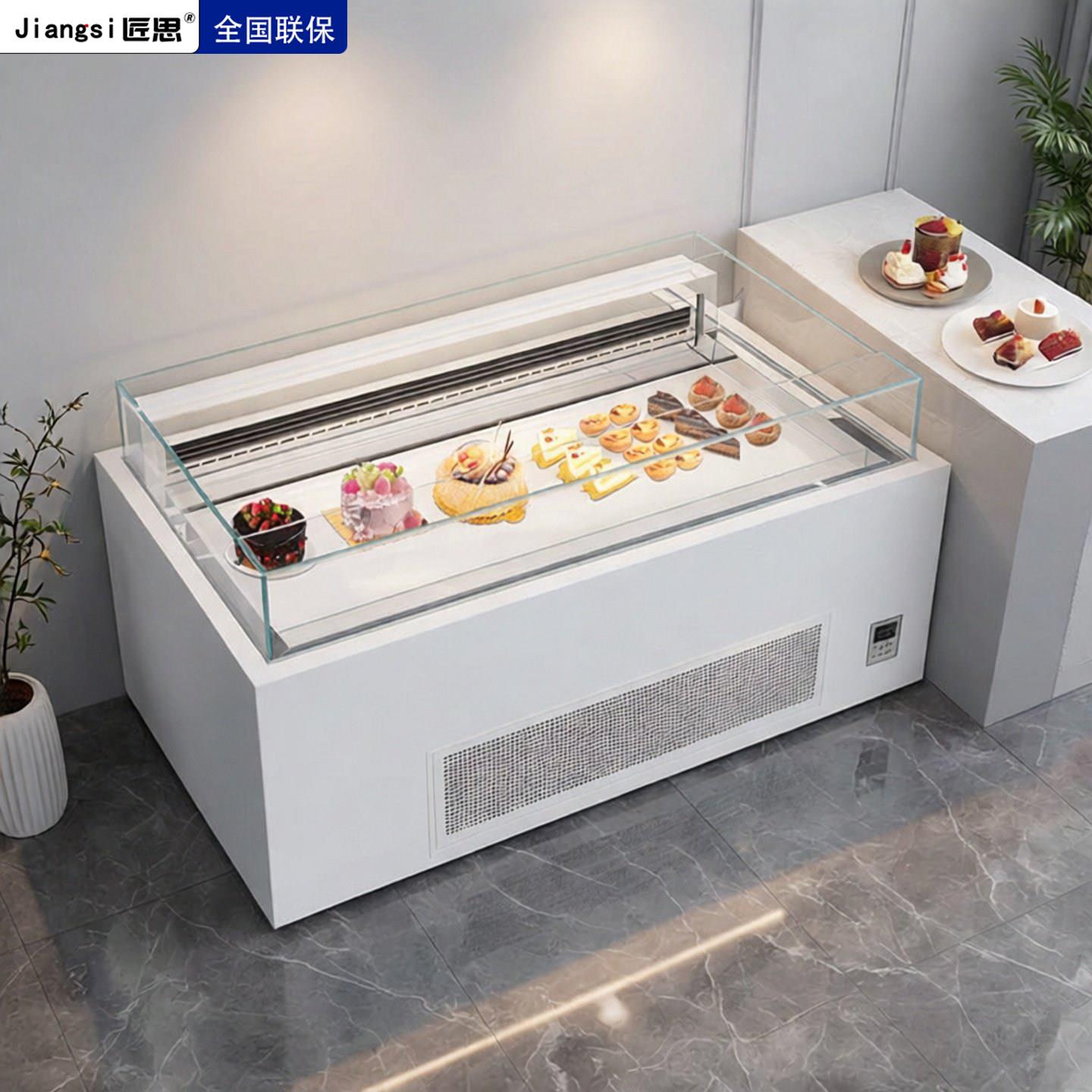 匠思新款三文治精品展示柜敞开式风冷岛式蛋糕甜品冷藏保鲜柜商用
