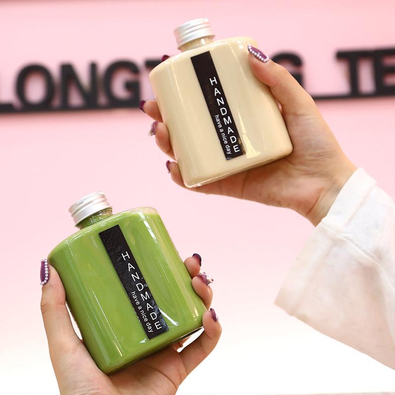 商用一次性奶茶杯子带盖创意塑料果汁饮料瓶250ml杨枝甘露奶茶瓶
