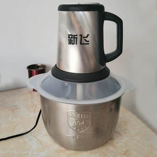 5升绞肉机家用电动不锈钢绞肉菜和面打蛋机蒜蓉辣椒机厨房料理器