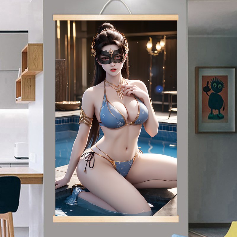 完美世界狠人大帝挂画酒店装饰画防水浴室墙画宾馆卫生间网咖画图片