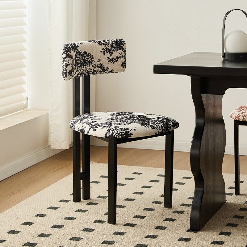 法式复古家用餐椅侘寂风卧室梳妆椅中古书桌靠背椅子咖啡厅餐桌椅