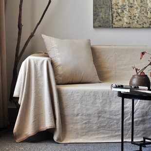 通用网红盖布艺北欧亚麻夏凉席 万能巾沙发垫套罩防滑全包四季