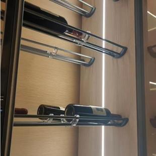 铝合金横条酒架红酒瓶一字酒架红酒横放摆放金属架收纳斜放酒瓶架