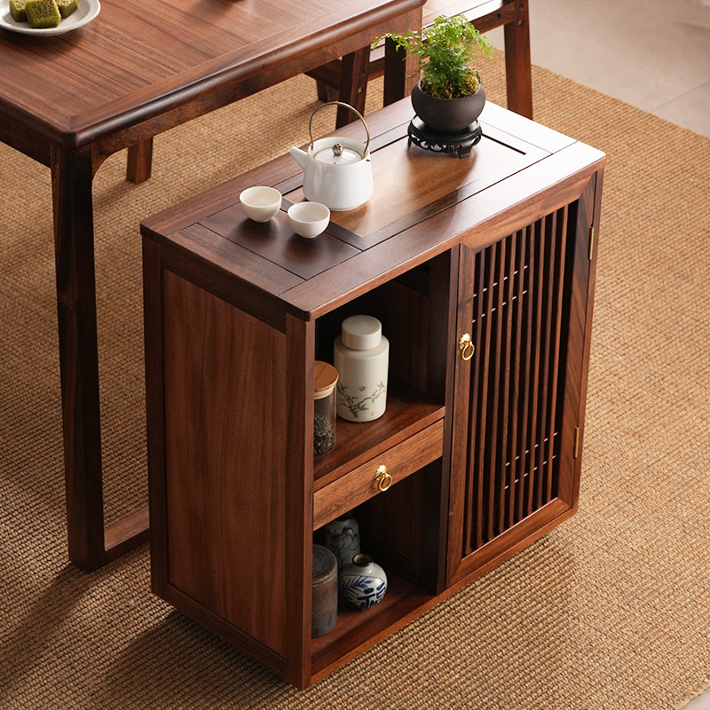 移动茶台边柜家i用实木茶水柜茶桌侧边几小茶几桌子烧水茶吧几茶