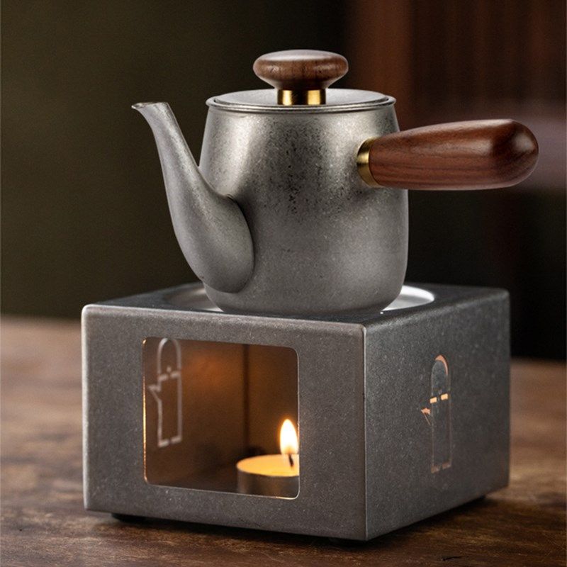帝国小Q温茶炉侧把壶蜡烛明火暖茶器套装围炉煮茶器中式氛围茶具