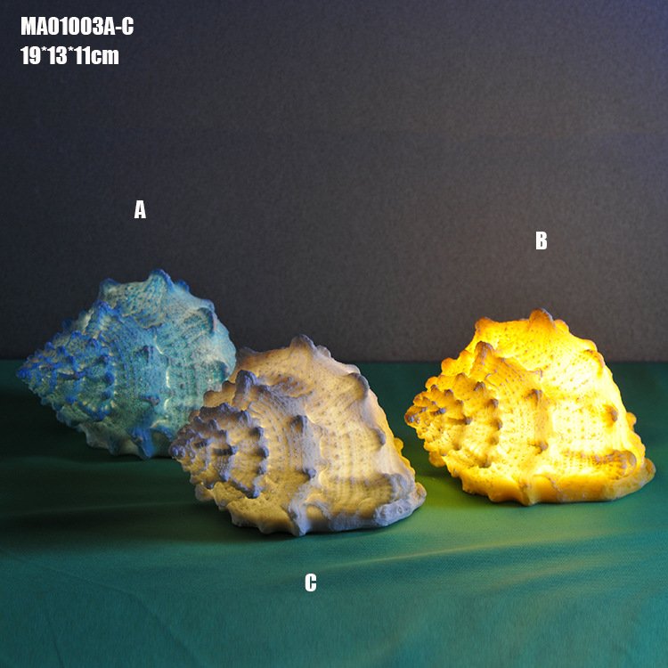 海螺小夜灯爆品 树脂仿真海螺挂件海洋系列装饰节日礼品 MA01003