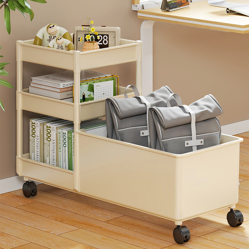 书包置物架可移动小推车桌下收纳神器放书柜书包箱工W位分层整理