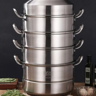 包子加厚 4 40/四层蒸锅30蒸笼大号43不锈钢家用CM36三蒸屉蒸馒头