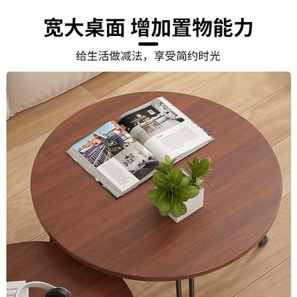 实木可折叠小圆桌方桌户外便携式矮桌小户型茶几角几客厅茶台定制