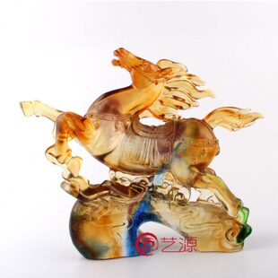 到成功马饰品同事琉璃摆件创意家居朋友升迁生日礼品礼物开业客户