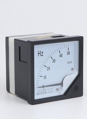 6C2 6L2频率表0-50HZ赫兹表直流DC10V型4-20MA电流电压表45-55HZ
