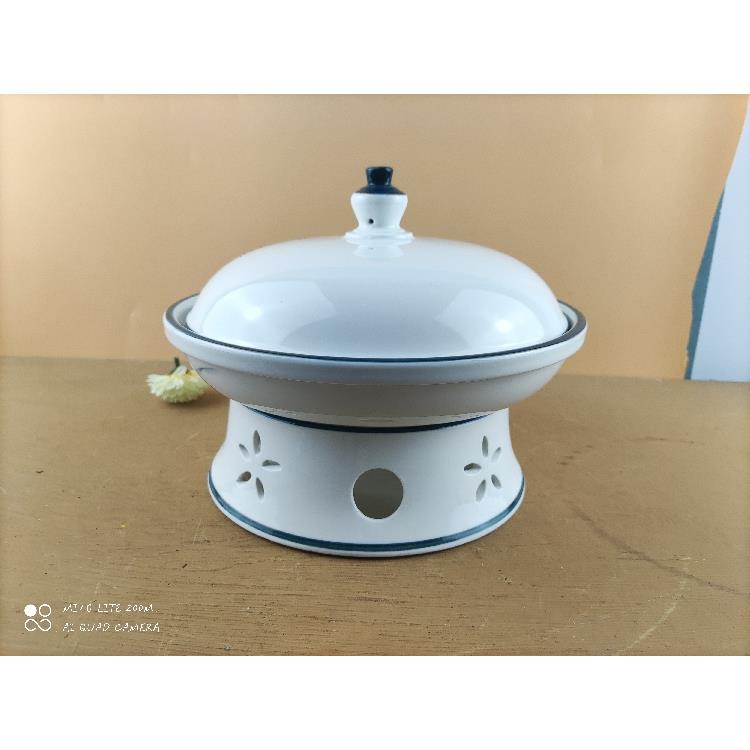 酒精炉小火锅干锅家用陶瓷酒店带炉酒精蜡烛加热保温糖水甜品碗