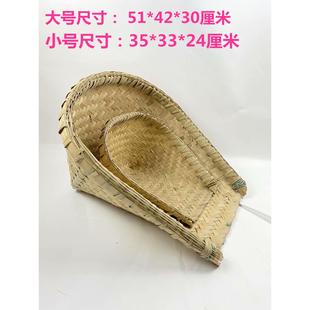 饰竹簸箕精品皮撮箕收纳竹篮竹扁畚箕扫斗铲子舞蹈道具 四川竹编装