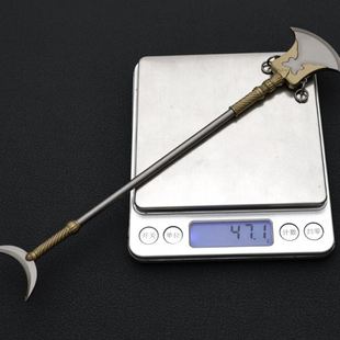新水浒传影视周边武器模型鲁智深月牙铲22CM全金属工艺品摆件