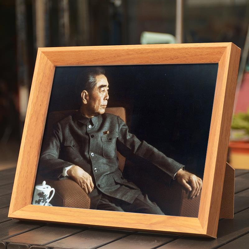 周总理画像挂像相框摆台周恩来像装饰画挂画旧版人民的好总理摆件