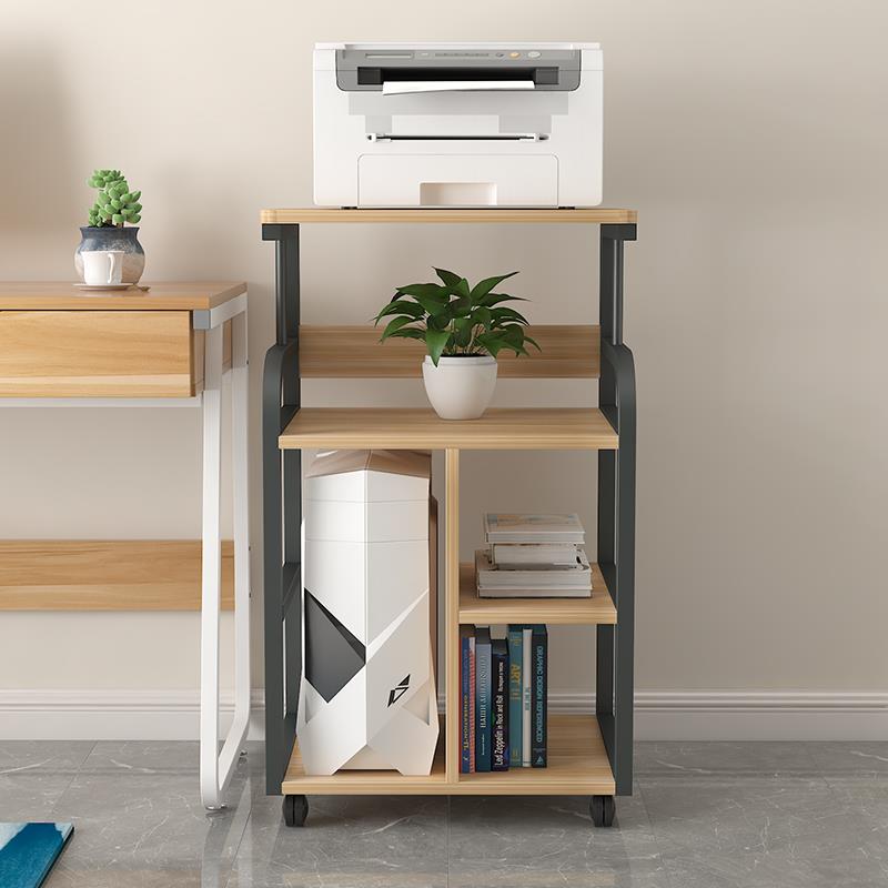 简欧电脑主机架落地印表机置物架桌上型电脑箱收纳层架多层办公室