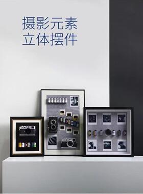 相机装饰画艺术框画立体画成品样板房书房挂画家居摄影主题设计