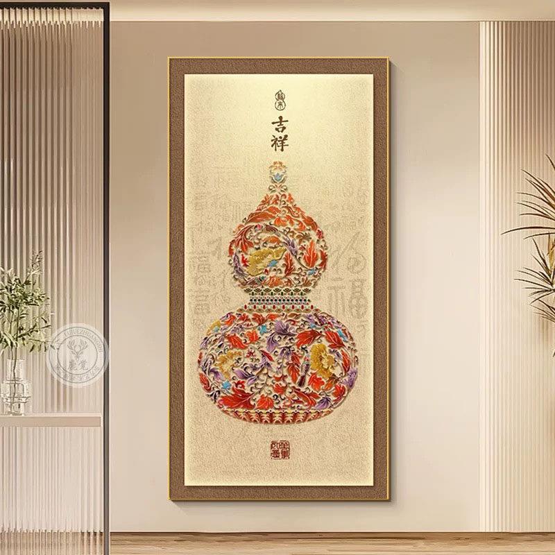 十字绣2025新款线绣花瓶葫芦吉祥客厅卧室满绣简约现代自己绣