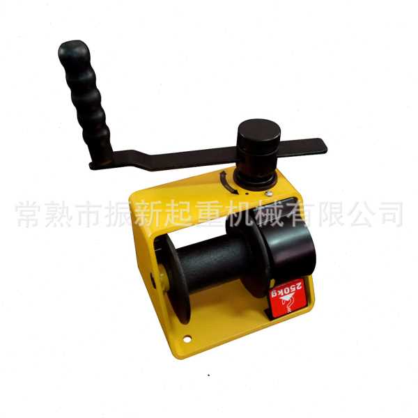 绞盘2吨手摇绞盘钢丝绳手动绞车家用小型升降机绞盘快速船用蜗轮