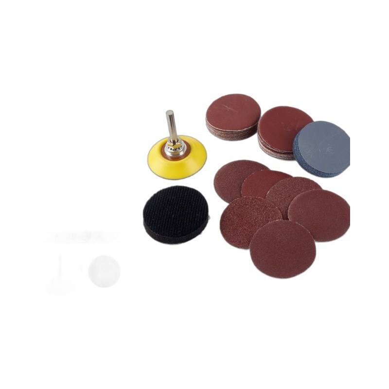 101PC 2寸50MM植绒拉绒片拉绒圆盘砂纸 打磨片 80-3000目 粘盘