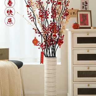 饰品摆件客厅仿真花福桶蛇年过年场景挂饰布置用品 春节2025新年装
