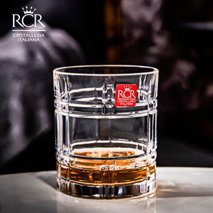 家用 RCR进口水晶玻璃威士忌酒杯子玻璃杯洛克洋酒杯轻奢高档套装
