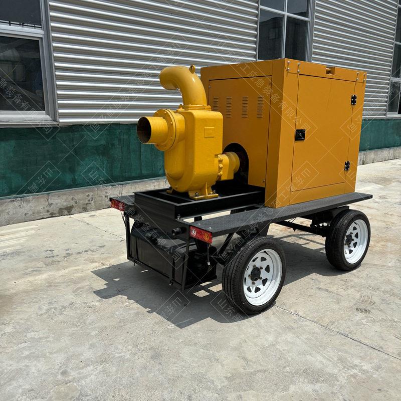 自吸泵扬程防汛泵车500-1500方移动泵车大流量四轮排涝泵车