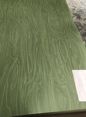 绿色木纹贴面防火板美耐板耐火板饰面板绿彩桦木免漆室内