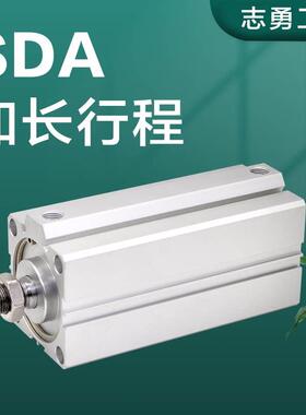SDA加长行程气缸25 32 40 50 63 80X120X150X200X250-SB带磁外牙