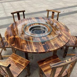 底座用煤气灶火锅桌家用电定做钢化玻璃转盘店旋转饭店 使 工廠