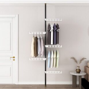 室内晾衣架顶阳台挂衣架单杆家用天伸缩杆地立晾晒卧室落地免打孔