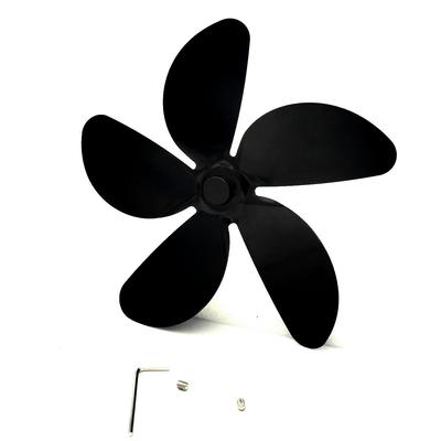 2021Fireplace fan 新款壁炉风扇配件铝合金扇叶黑色五叶5叶叶片