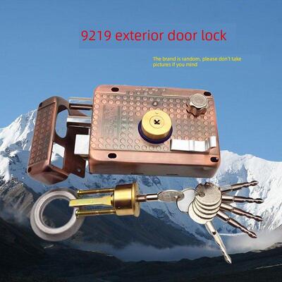 外门锁9219宝民9228小宝民托城万丰锁老式防盗锁强力公检铁木门