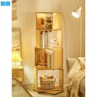 厂促lkw旋转书架置物架落地客厅书桌收纳展示柜家用儿童书柜房间