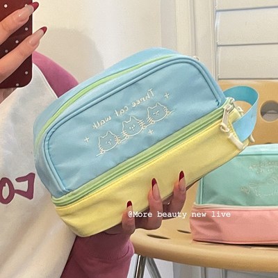 化妆收纳包女便携式大容量化妆刷品2025L新款旅行洗漱分区干湿分