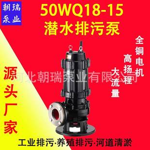 WQ型潜水排污泵防缠绕无堵塞水位自动控制泥浆水抽排50WQ18