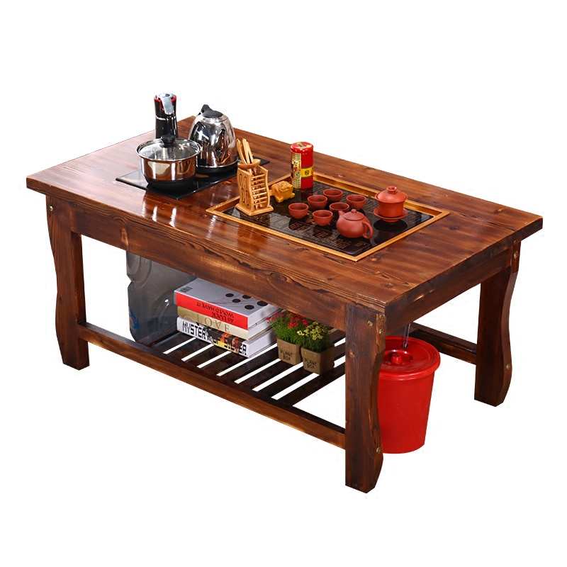 功夫茶桌茶艺茶具茶几一体桌自动茶几上水喝茶艺桌办公室客厅茶几