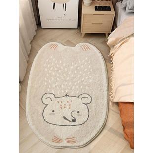 A5L可爱床边地毯卧室狮子小地毯厚长条床前床下地垫家用房间床边