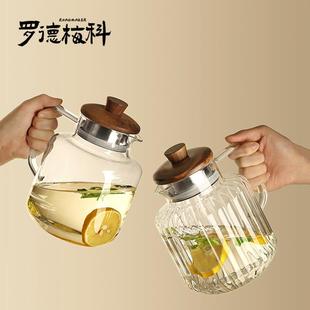 罗德梅科高端冷水壶家用玻璃耐高温凉水壶水杯大容量扎壶水果茶壶