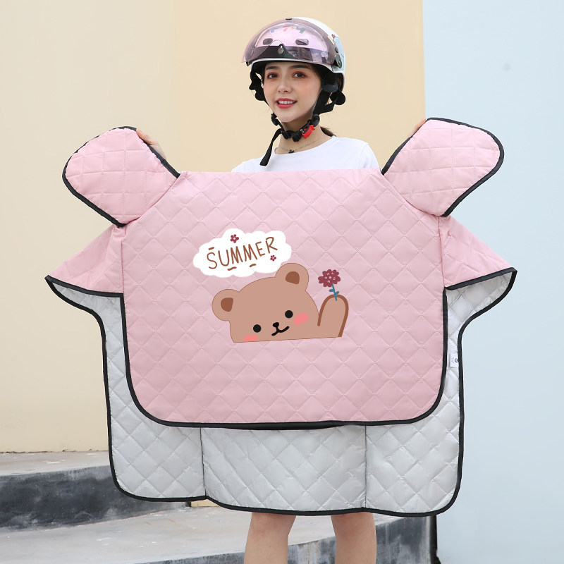 电动车挡风被薄款电瓶摩托自行车防水防晒罩四季S通用夏季春秋遮