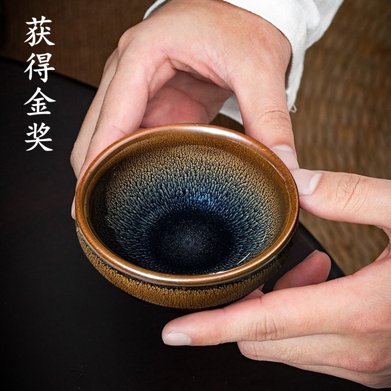 彷宋鹧鸪斑d建阳建盏茶盏功夫主人杯品茗杯天目盏陶瓷茶杯家用单