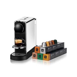 Nespresso Citiz Platinum家用小型胶囊咖啡机含温和淡雅50颗胶囊