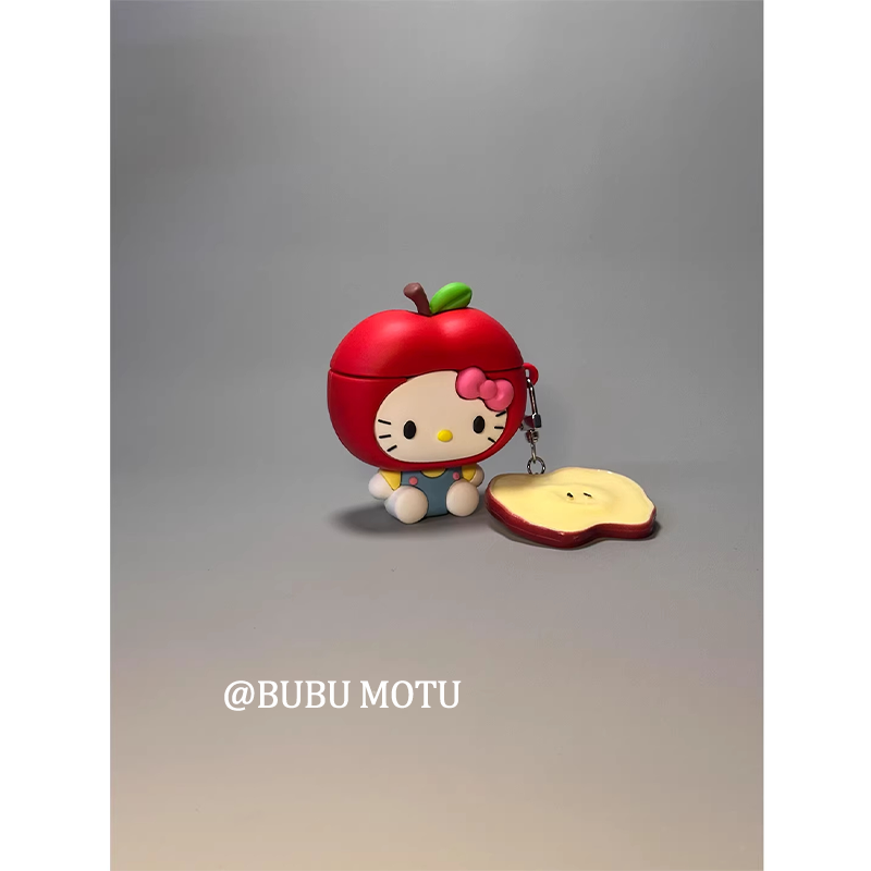 可爱红苹果Kitty猫防尘适用AirPods4代3代耳机壳无线蓝牙软硅胶,模玩/动漫/周边/娃圈三坑/桌游,动漫3C周边/数码电器,淘宝优惠券,粉丝福利购,淘宝优惠卷