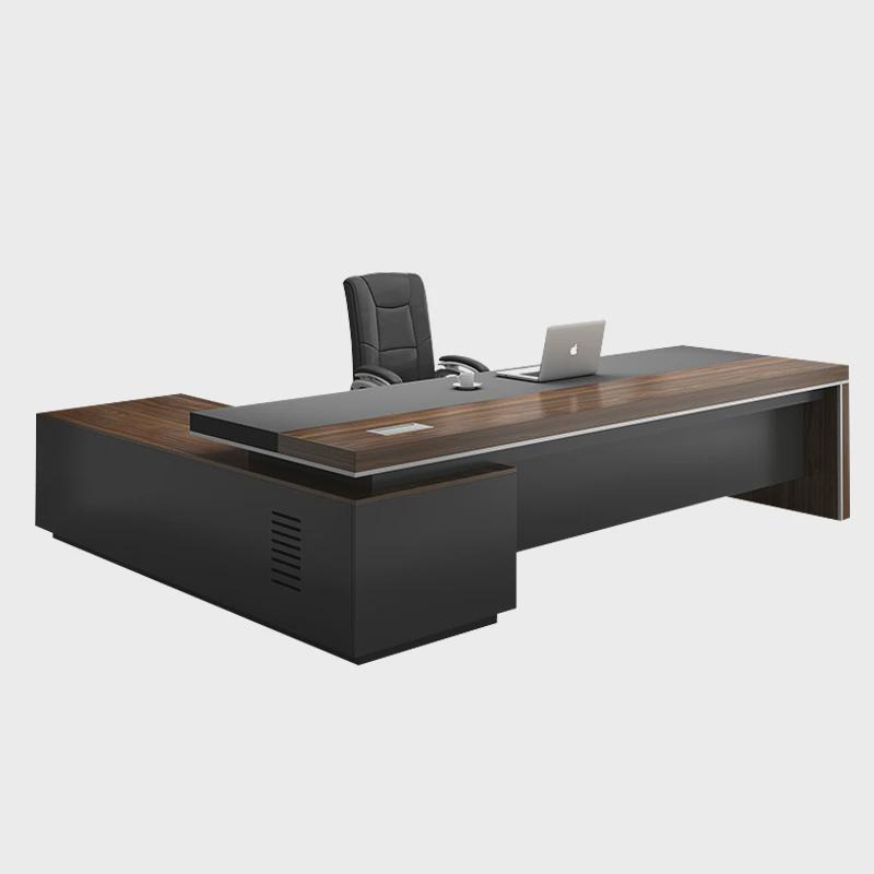 老板办公桌简约现代总裁桌大班台经理办公桌椅组合实木大板桌